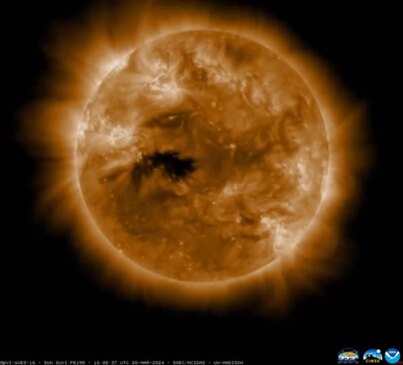 Satellite Captures Coronal Hole on Sun's Surface