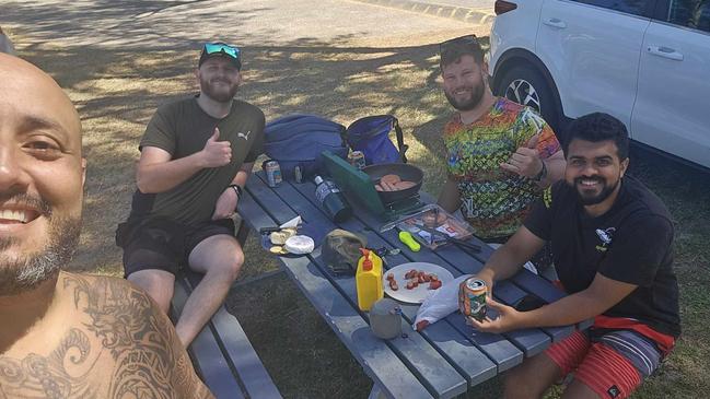 Thiago Mergulhao, Peter Whitehead, Ryan Tydd and Hansika Badhuge from Strength N Numbers at Boambee Creek Reserve.