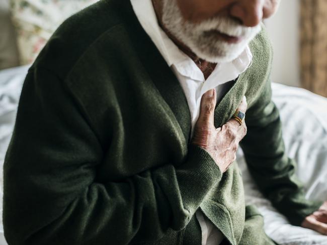 An elderly Indian man with heart problems