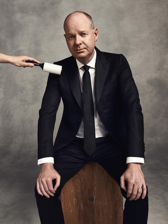 Gleeson is ready to make his Gold Logie award speech. (Picture: Damian Bennett for Stellar)