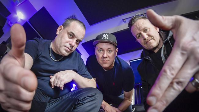 The Hilltop Hoods helped usher Aussie hip hop into the pop charts … in a big way. Picture: Roy VanDerVegt