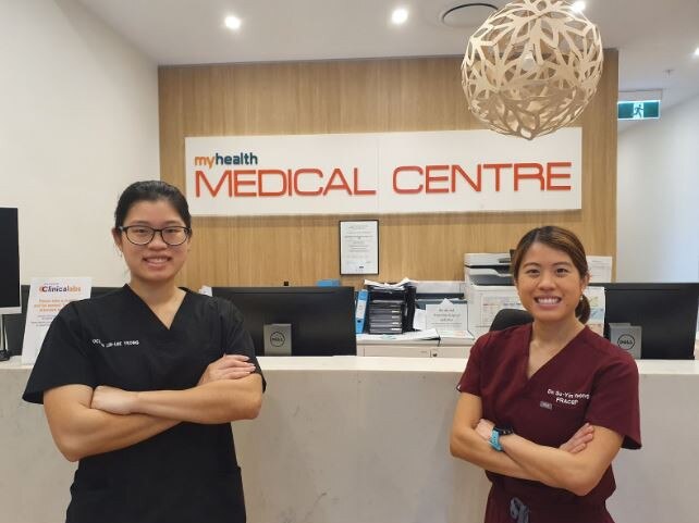 Owner of My Health in Warringah Mall, Dr Su-Yin Yeong (right)