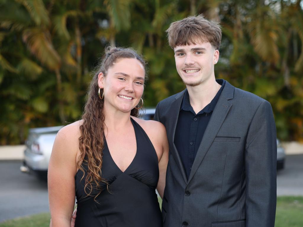 Laura Smith and Braden Ashley at Coombabah State 2024 High School Formal at the Gold Coast Turf Club. Picture: Portia Large.