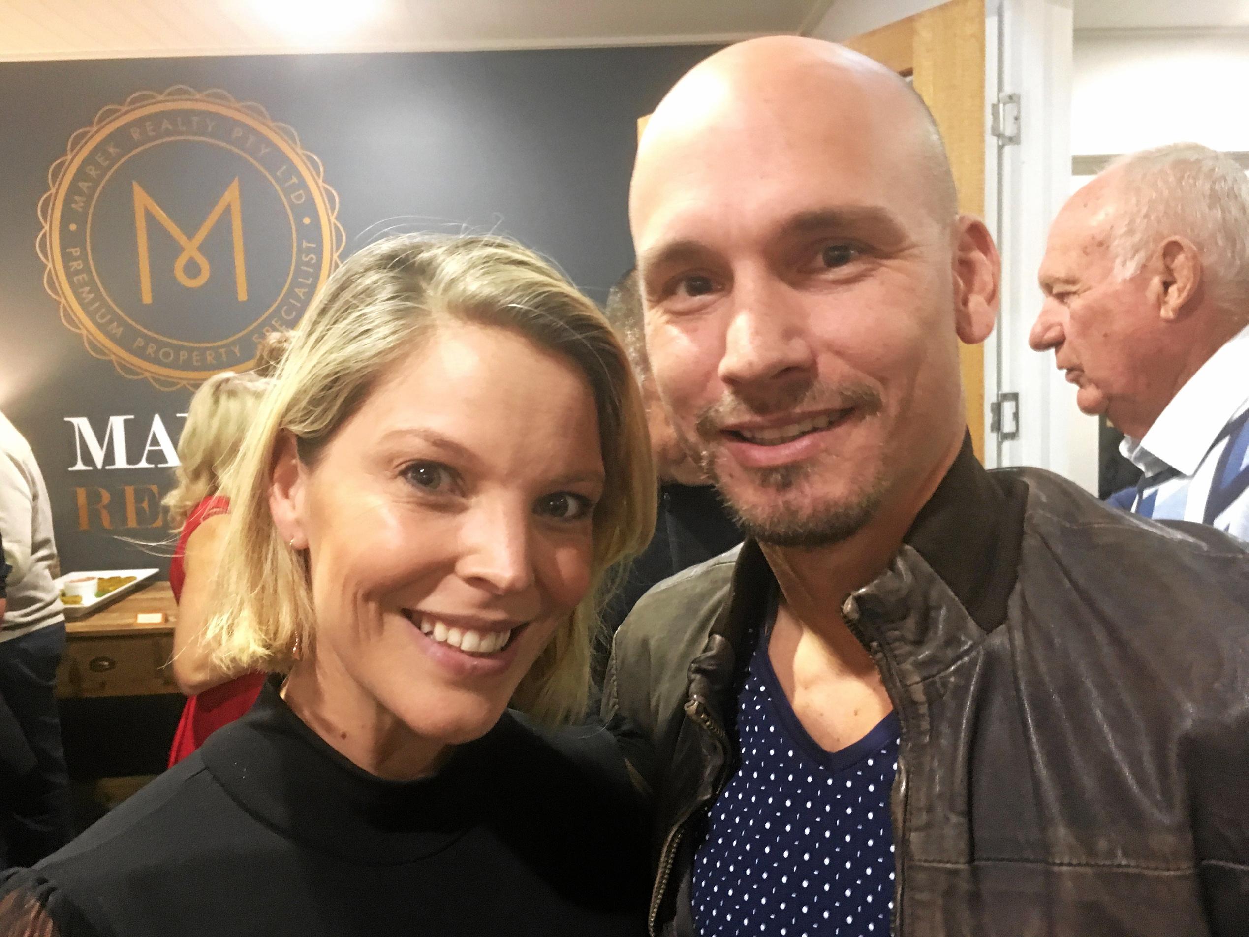 Lyndelle Palmer-Clarke and Johan Lundkvist at the launch of the new Marek Realty office in Noosaville. Picture: Erle Levey