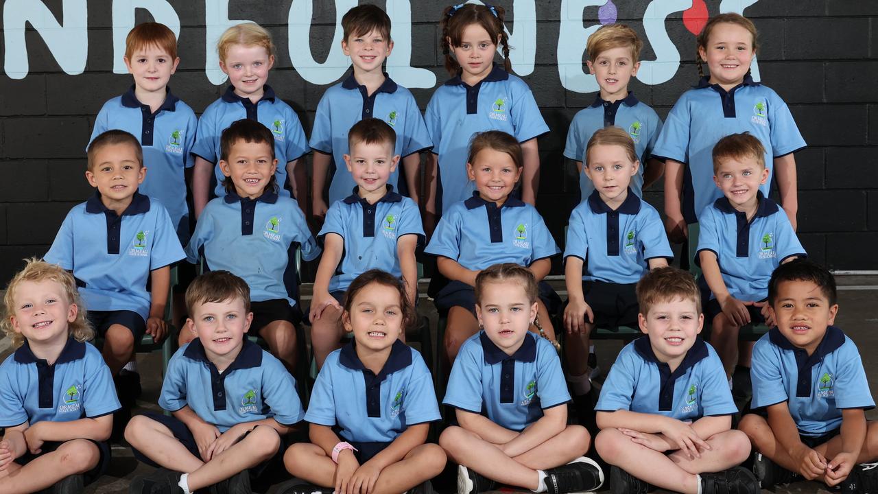 My First Year: Ormeau State School Prep B. Back row: Clifford, Isabella, Noah, Wairere, Sammy, Charlotte. Middle row: Harlem, Coast, Jordan, Eliana, Sarah, Braxton. Front row: Colt, Remi, Alina, Cardi, Maverick, Carter. Picture Glenn Hampson