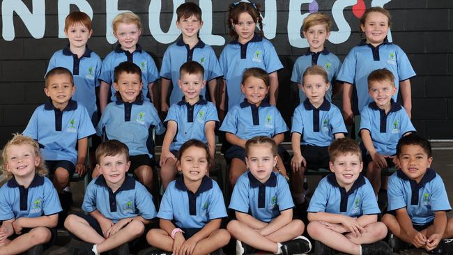 My First Year: Ormeau State School Prep B. Back row: Clifford, Isabella, Noah, Wairere, Sammy, Charlotte. Middle row: Harlem, Coast, Jordan, Eliana, Sarah, Braxton. Front row: Colt, Remi, Alina, Cardi, Maverick, Carter. Picture: Glenn Hampson.