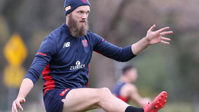 Melbourne ruckman Max Gawn has slipped down the rankings. Picture: Michael Klein