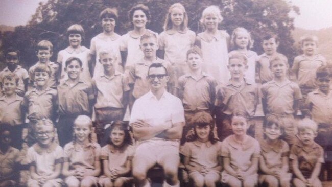 Daintree State School students in 1971, including members of the pioneer Osborne family. Picture: Supplied