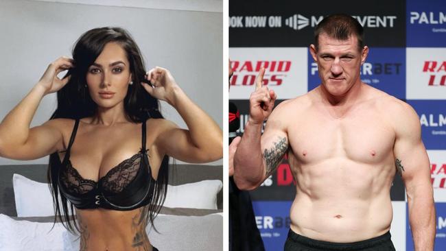 Paul Gallen has slammed Arabella Del Busso's boxing debut. Photo: Instagram and Getty Images