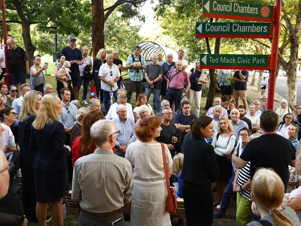 Residents turned up in numbers to protest the proposed rate rise. Picture: Jonathan Ng