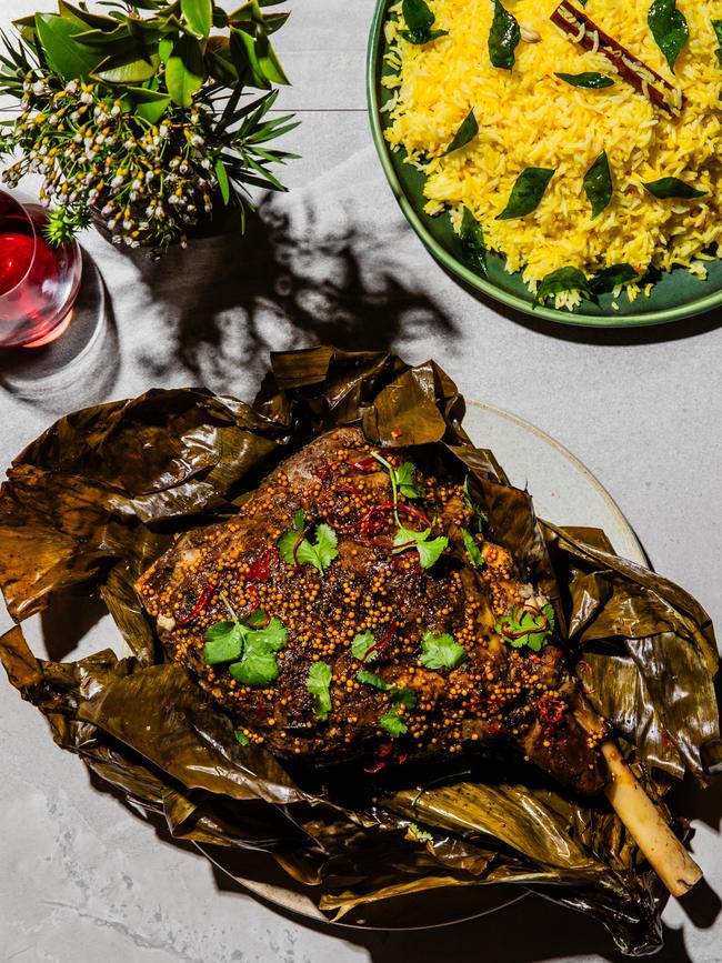 Better than your average roast: Lennox Hastie’s lamb and rice. Photography: Nikki To