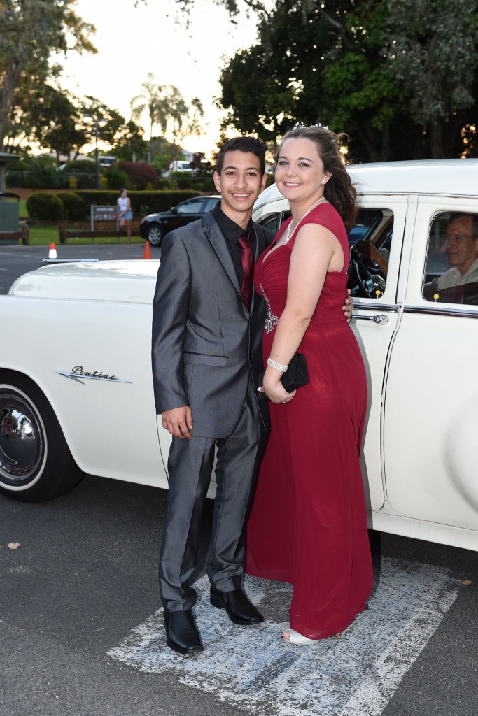 Hervey Bay High formal at the Waterfront - Adrian La Mendola and Lorissa Fitzpatrick. Picture: Alistair Brightman