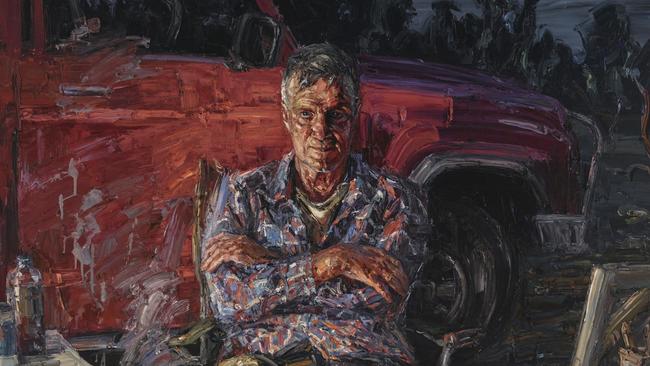 Archibald Prize 2021 finalist Jun Chen 'Artist – Joe Furlonger ' oil on canvas, 200 x 140 cm. Picture: Mim Stirling/AGNSW