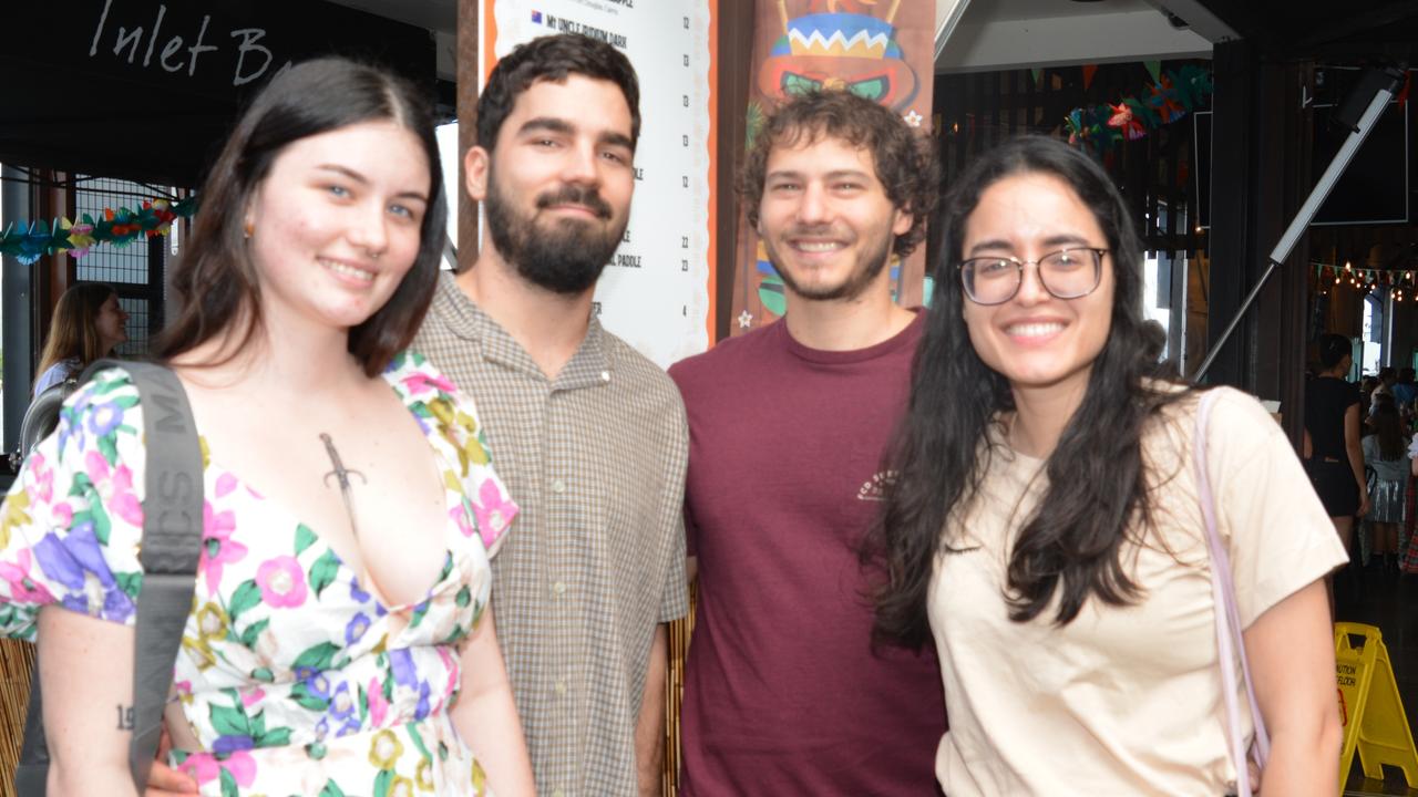 Global cuisine and live bands were on offer at the Hemingway’s Brewery Festival of Spirits on July 7: Cadie Quirk, Jackson Woodrow, Mishel Luzanda and Matias Gorse. Picture: Bronwyn Farr