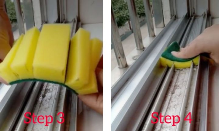 I Tried the Cut-Up Sponge Trick for Cleaning Window Tracks