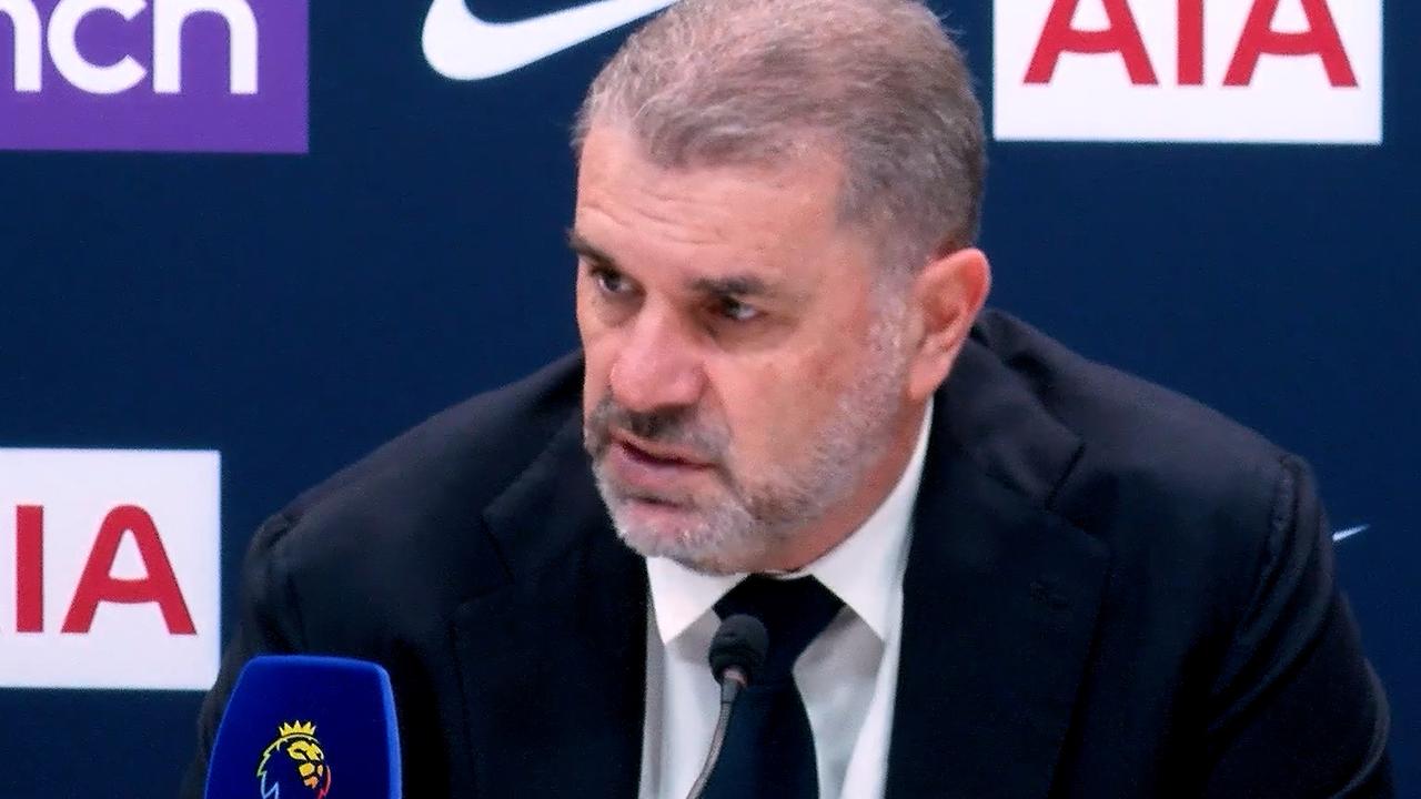 Postecoglou was certainly not in a buoyant mood after Tottenham's defeat to West Ham. Picture: Supplied