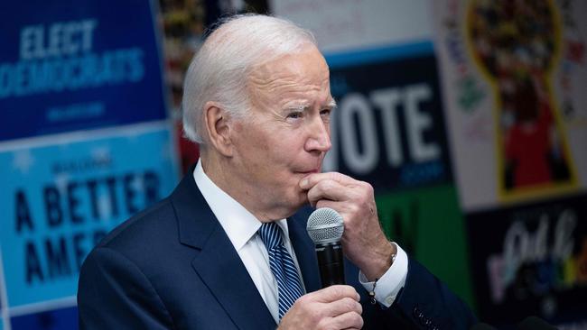 US President Joe Biden’s problem is that his people believe America’s democracy is under threat. Picture: AFP