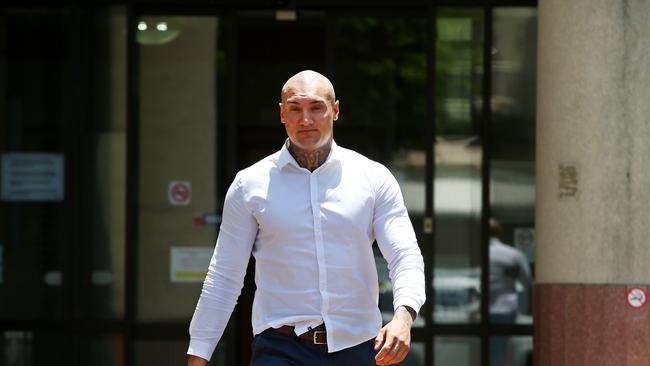 Matt Hilton walks from the Cairns Courthouse. PHOTO: Brendan Radke