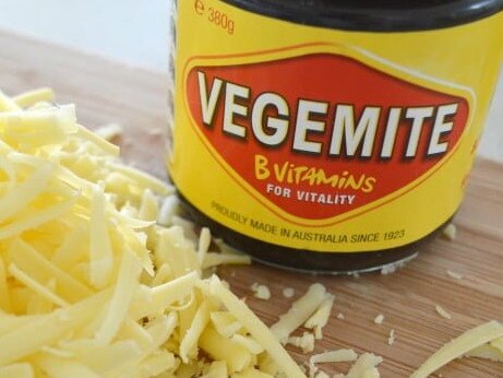 Vegemite and grated cheese image