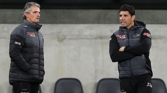 Ivan Cleary with Trent Barrett in 2020. Picture: Mark Kolbe/Getty Images