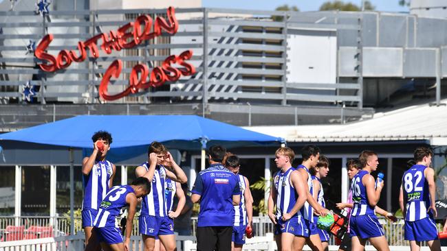 Mt Gravatt players QAFL footy colts between Mt Gravatt and Labrador Saturday May 6, 2023. Picture, John Gass