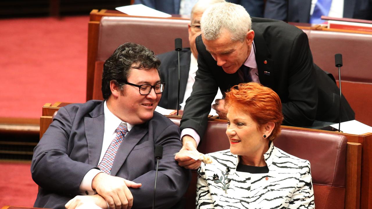 George Christensen and Senator Pauline Hanson (front) will make a formidable pair. Picture: Gary Ramage