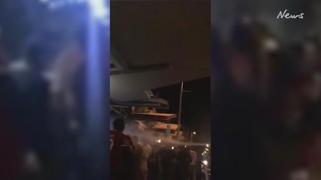 NT Police use pepper spray on a crowd outside a Darwin nightclub