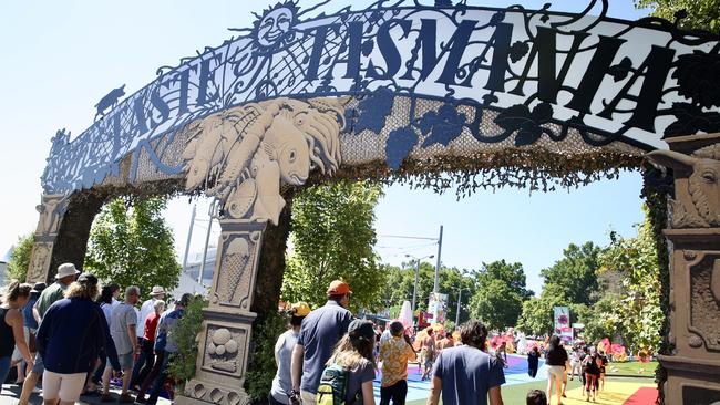 Gates open on the first day of the Taste of Tasmania for 2018-19. Picture: EDDIE SAFARIK