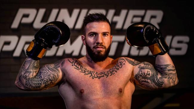 Boxer and former Mongols bikie Sam ‘The Punisher’ Abdulramin has links to the Brunswick gym. Picture: Instagram