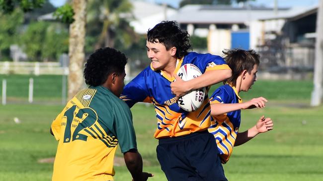 Rocky Jensen, Gilroy. Photographs from the Will Murdoch Perpetual Shield. The annual U14 rugby league competition, in its second year, involved Gilroy Santa Maria College, Ingham State High School and St Teresa's Catholic College Abergowrie. Picture: Cameron Bates