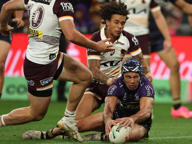 The Storm and Broncos drew the biggest Thursday viewership of the NRL season so far. Picture: Robert Cianflone/Getty Images