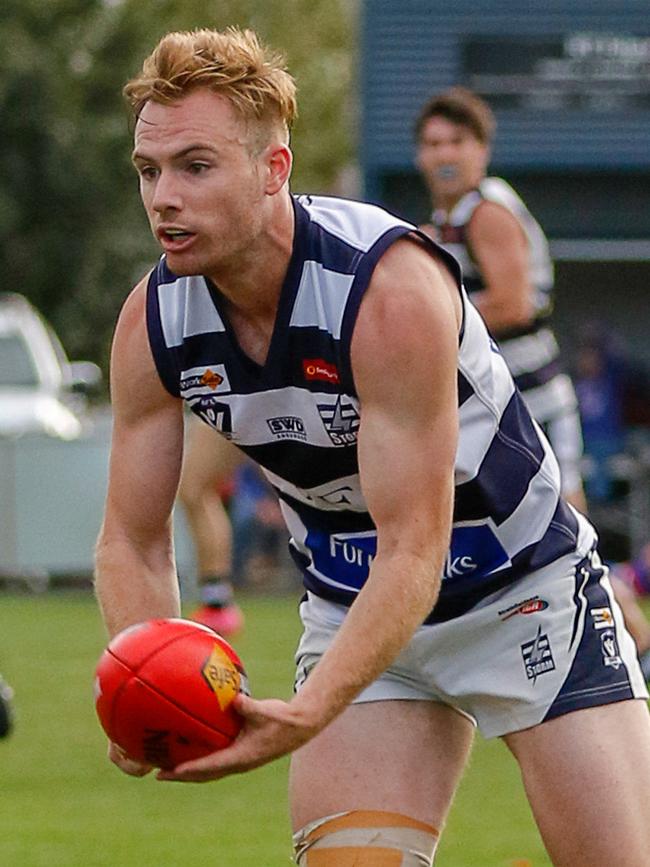 Strathfieldsaye's Jake Moorhead. The team will be looking to cement a top-two finish in the next few rounds. Picture: Aaron Cook.