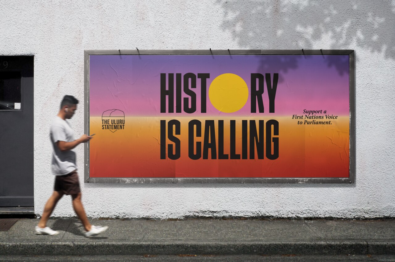 An image from the History is Calling campaign, to educate people about the Uluru statement and a Voice to Parliament, which will be launched on Monday. Picture: Supplied