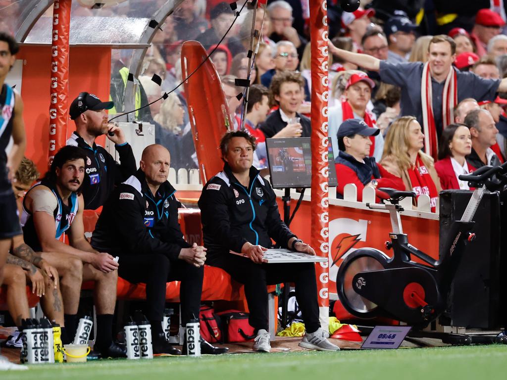 Hinkley says it’s not about me, it’s about us at Port Adelaide. Picture: Dylan Burns/AFL Photos