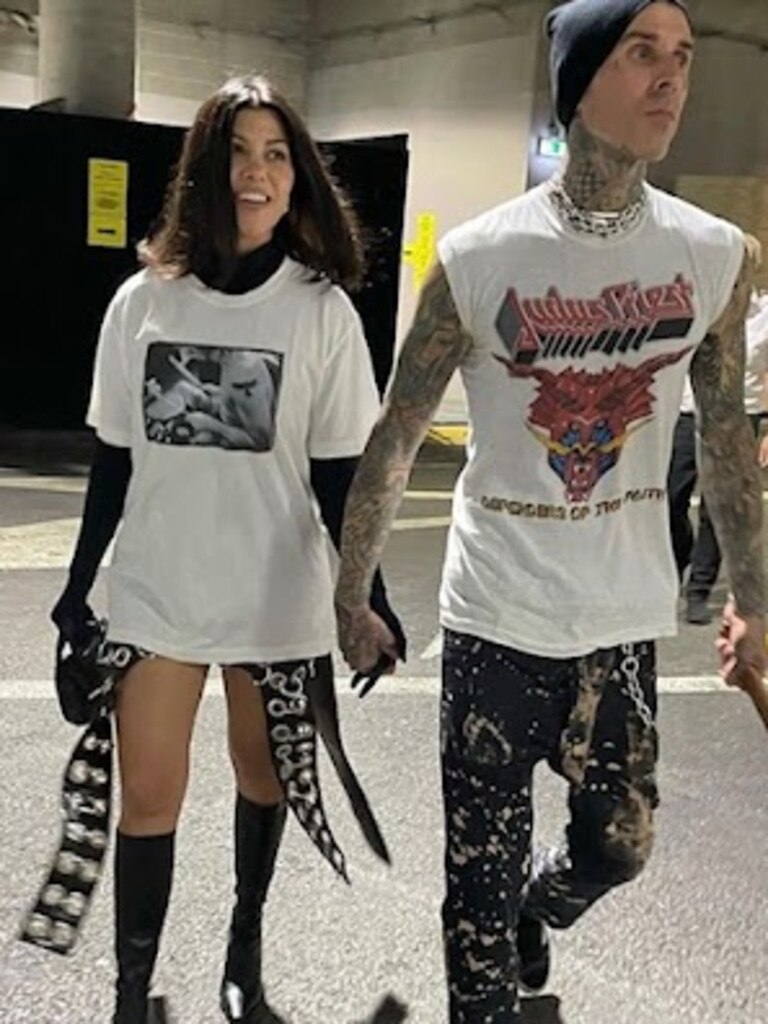 Kourtney dressing like Travis. Picture: Instagram