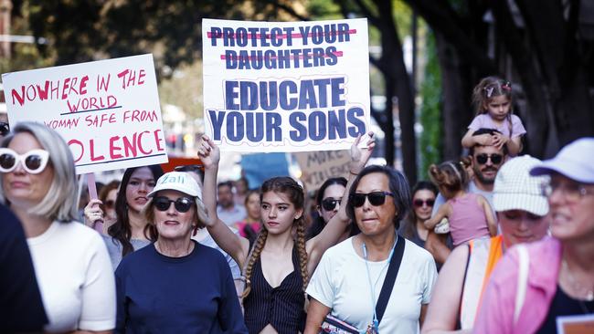 Demonstrators call for change. Picture: Sam Ruttyn