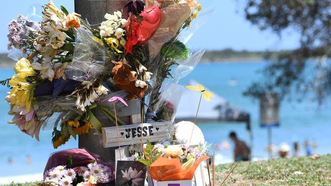 Memorial for Jesse Vilkelis-Curas, 24, who died in hospital after a brawl outside a pub at Ballina in northern New South Wales.