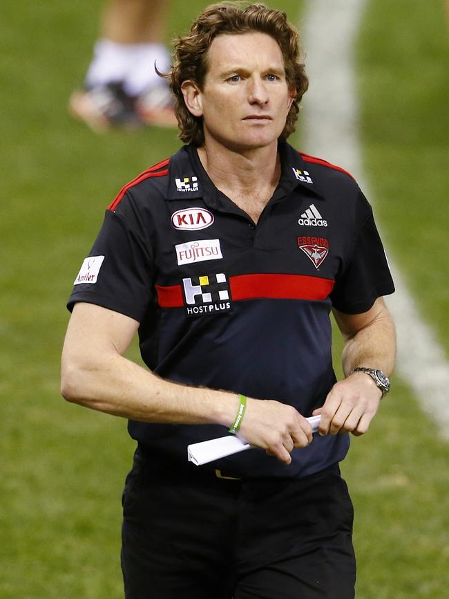 Hird during his coaching career at Essendon. Picture: Michael Klein