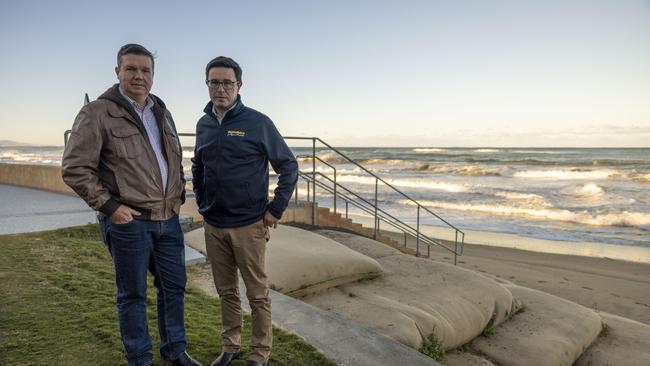 Nationals leader David Littleproud (right) with Senator Ross Cadell in Wollongong on Sunday. Picture: Supplied.