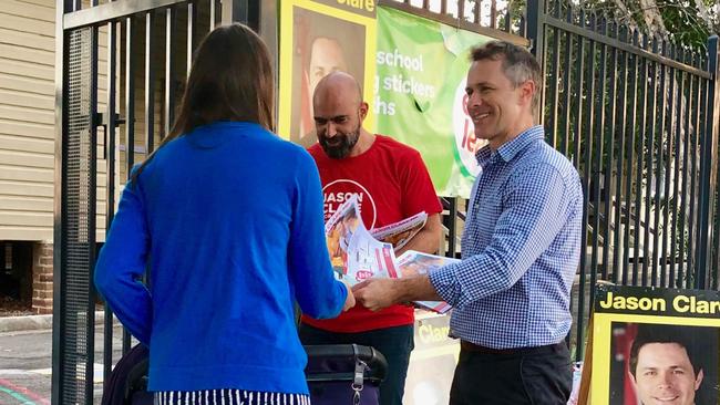 Blaxland MP Jason Clare at Condell Park Public School.