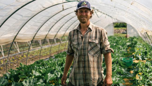 Five Tales Farm founder Mikey Densham, who came to farming via an urban farm in Manhattan, and an agricultural enterprise in Israel. Picture: Supplied