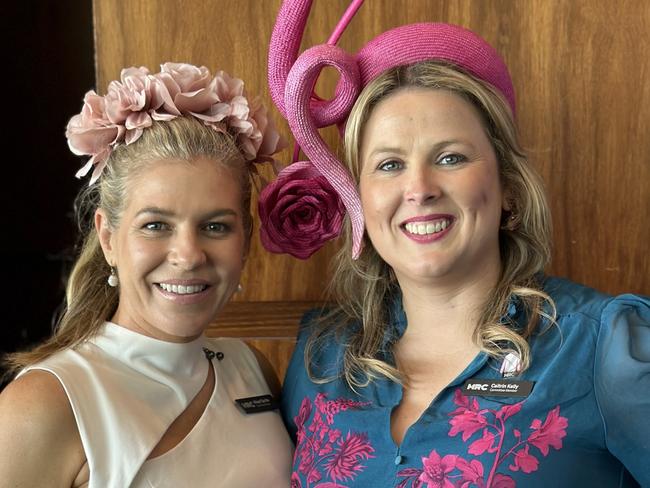 Melbourne Racing Club board members Alison Saville (left) and Caitrin Kelly (right) who have switched sides over the MRC Board spill. Picture: Supplied