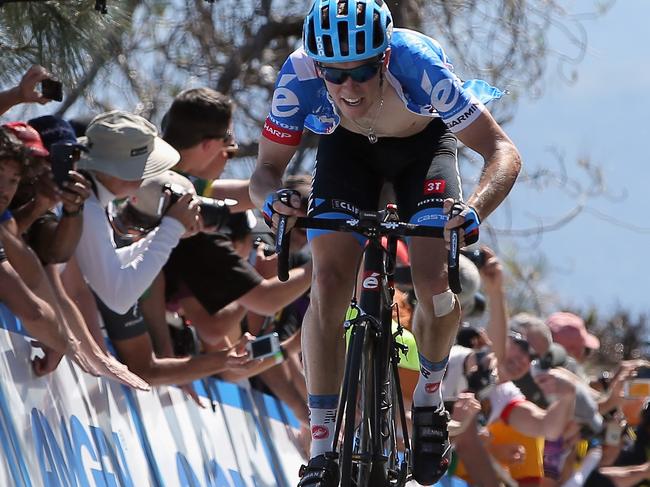 CLAYTON, CA - MAY 13: Rohan Dennis of Australia riding for Team Garmin-Sharp charges for the finish line to win stage three of the the 2014 Amgen Tour of California from San Jose to Mount Diablo on May 13, 2014 in Clayton, California. (Photo by Doug Pensinger/Getty Images)