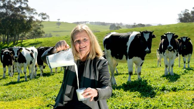 File photo of Ulli Spranz with cows on her property at Paris Creek, near Meadows.