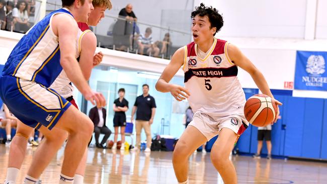 Nudgee College V BSH in Basketball Saturday August 20, 2022. Picture, John Gass