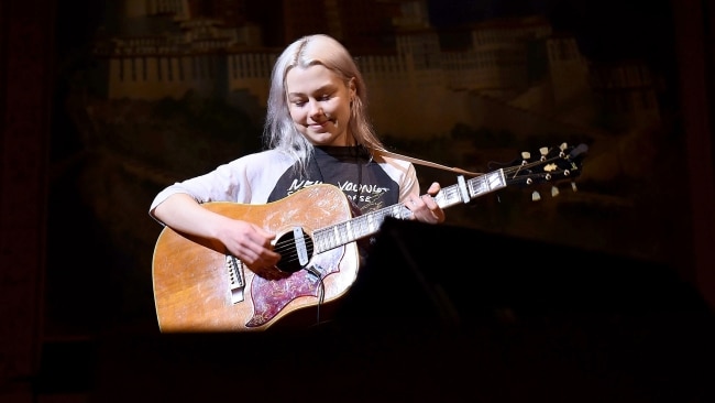 US singer Phoebe Bridgers has once again called for her young fans to chant a vulgar insult of Australia's tennis great Margaret Court. Picture: Ilya S. Savenok/Getty Images
