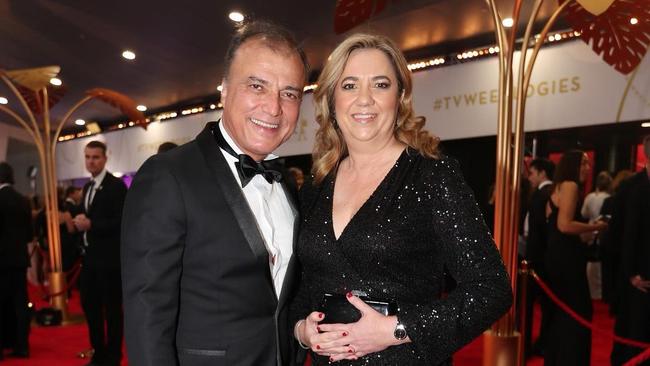 Queensland Premier Annastacia Palaszczuk pictured on the Logies red carpet with boyfriend Reza Adib. Picture: Instagram