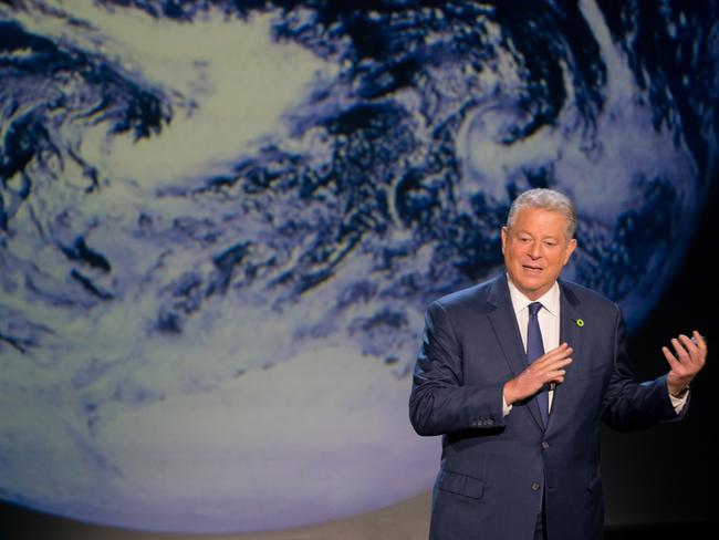 Al Gore giving his updated presentation in Houston, TX in An Inconvenient Sequel: Truth To Power from Paramount Pictures and Participant Media.