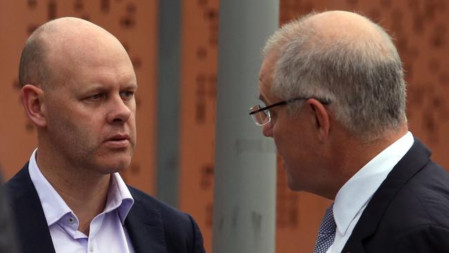 Andrew Carswell with Scott Morrison. Picture: Gary Ramage