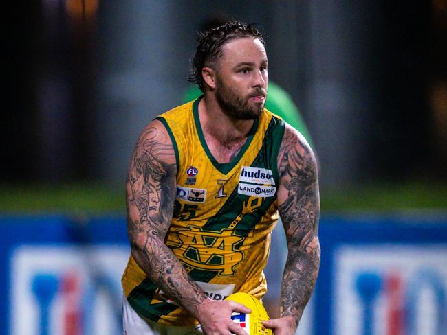 Jack Landt playing for St Mary's in the 2024-25 NTFL season. Picture: Patch Clapp / AFLNT Media